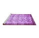 Sideview of Machine Washable Persian Purple Traditional Area Rugs, wshtr2466pur