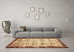 Machine Washable Persian Brown Traditional Rug in a Living Room,, wshtr2466brn