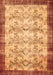 Serging Thickness of Machine Washable Persian Orange Traditional Area Rugs, wshtr2466org