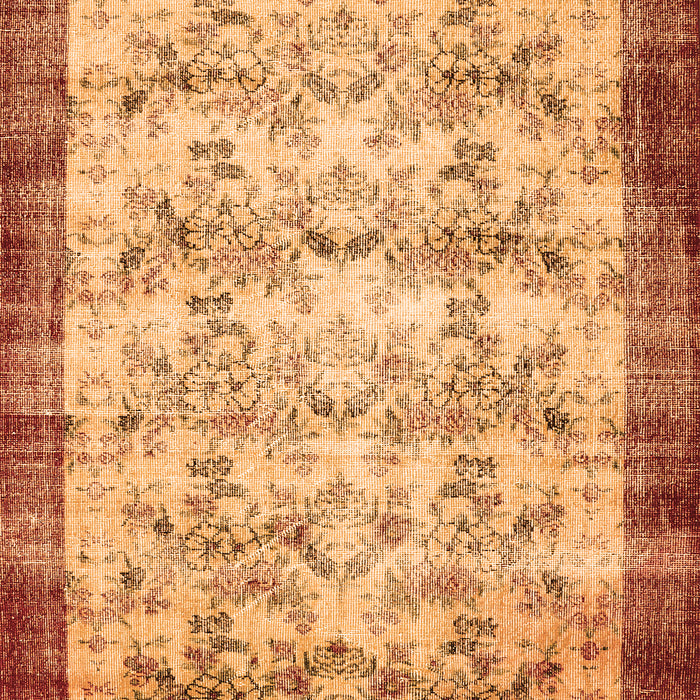Serging Thickness of Machine Washable Persian Orange Traditional Area Rugs, wshtr2466org