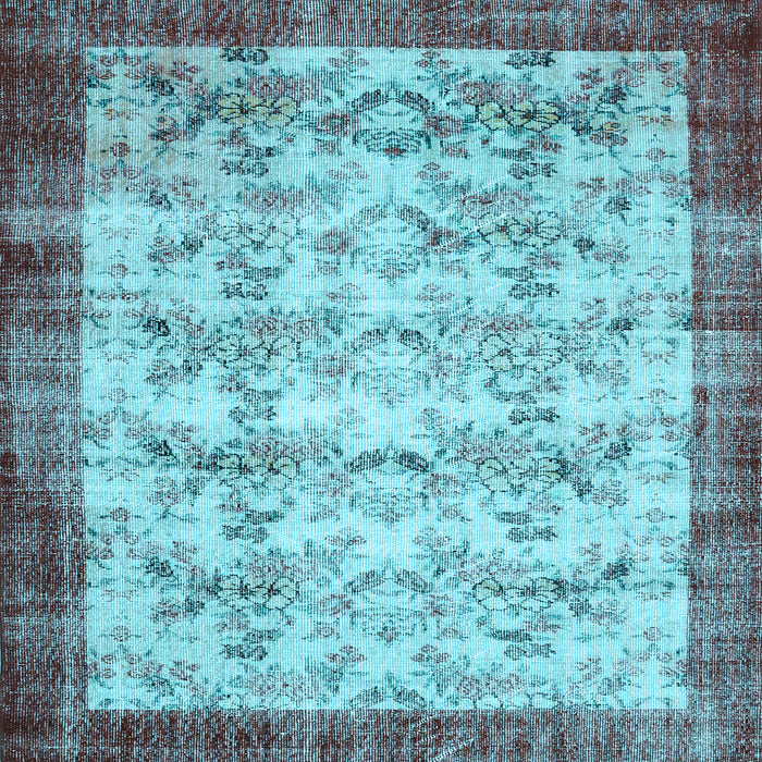 Square Persian Light Blue Traditional Rug, tr2466lblu