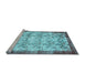 Sideview of Machine Washable Persian Light Blue Traditional Rug, wshtr2466lblu