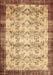 Machine Washable Persian Brown Traditional Rug, wshtr2466brn