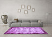 Machine Washable Persian Purple Traditional Area Rugs in a Living Room, wshtr2466pur