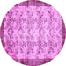 Round Persian Pink Traditional Rug, tr2466pnk