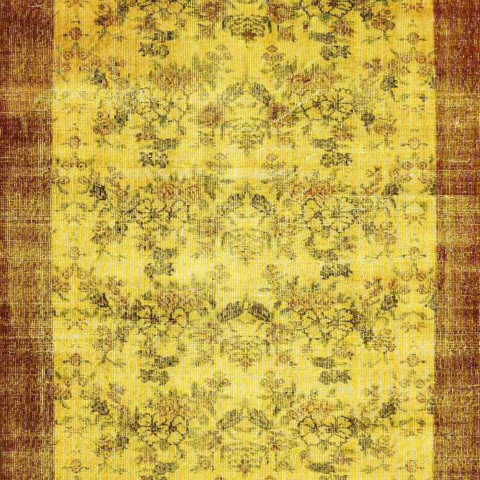 Machine Washable Persian Yellow Traditional Rug, wshtr2466yw