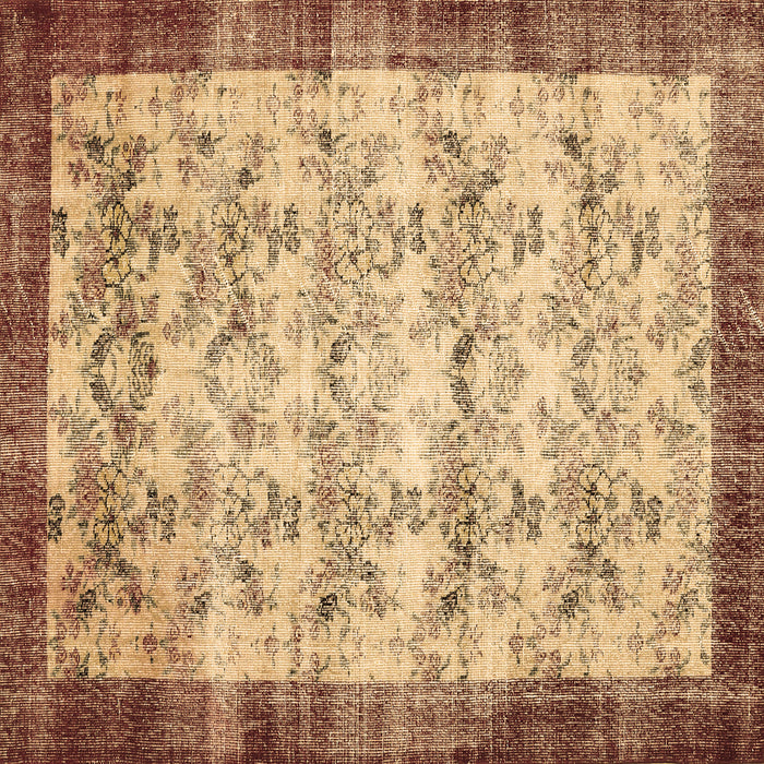Square Persian Brown Traditional Rug, tr2466brn