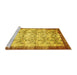 Sideview of Machine Washable Persian Yellow Traditional Rug, wshtr2466yw