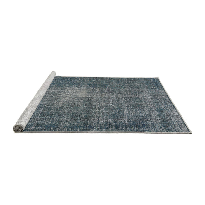 Sideview of Machine Washable Traditional Silver Gray Rug, wshtr2467