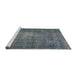 Sideview of Machine Washable Traditional Silver Gray Rug, wshtr2467