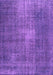 Machine Washable Persian Purple Traditional Area Rugs, wshtr2467pur