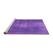 Sideview of Machine Washable Persian Purple Traditional Area Rugs, wshtr2467pur