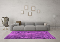 Machine Washable Persian Pink Traditional Rug in a Living Room, wshtr2467pnk
