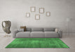 Machine Washable Persian Emerald Green Traditional Area Rugs in a Living Room,, wshtr2467emgrn