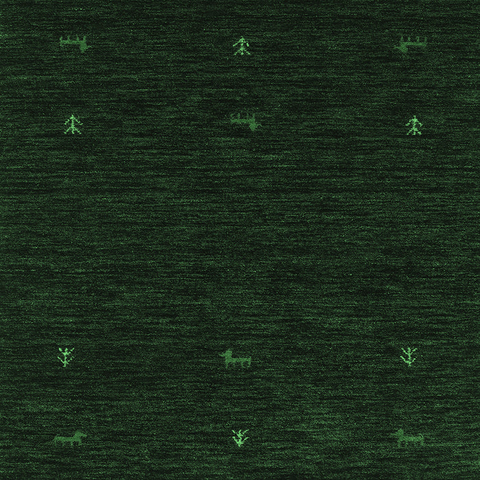 Square Machine Washable Persian Emerald Green Traditional Area Rugs, wshtr2468emgrn