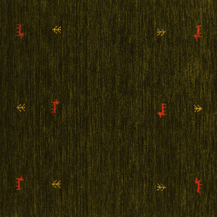 Square Persian Yellow Traditional Rug, tr2468yw