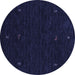 Round Persian Blue Traditional Rug, tr2468blu