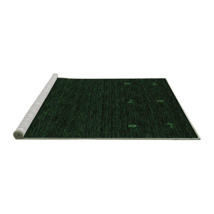 Sideview of Machine Washable Persian Emerald Green Traditional Area Rugs, wshtr2468emgrn
