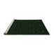 Sideview of Machine Washable Persian Emerald Green Traditional Area Rugs, wshtr2468emgrn