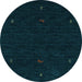 Round Persian Light Blue Traditional Rug, tr2468lblu