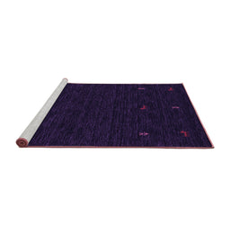 Sideview of Machine Washable Persian Purple Traditional Area Rugs, wshtr2468pur