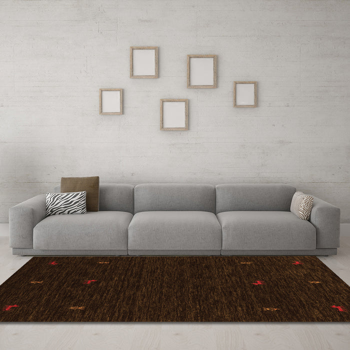 Machine Washable Persian Orange Traditional Area Rugs in a Living Room, wshtr2468org