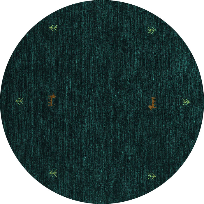 Round Machine Washable Persian Turquoise Traditional Area Rugs, wshtr2468turq