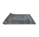 Sideview of Traditional Dark Gray Persian Rug, tr2469