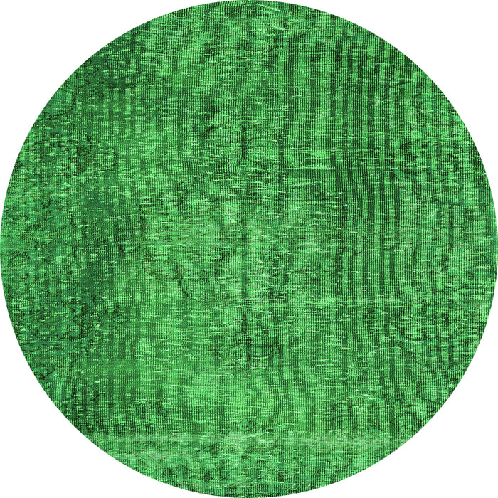 Square Persian Green Traditional Rug, tr2469grn