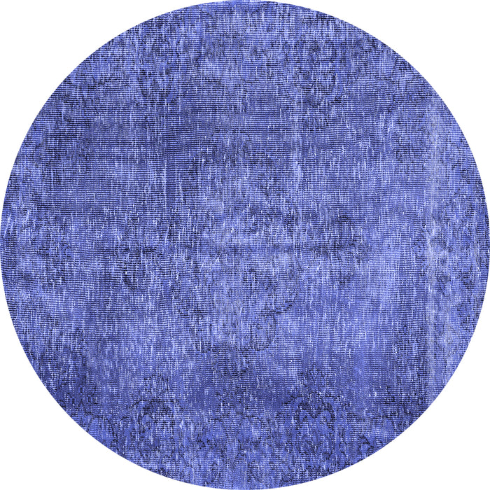 Round Persian Blue Traditional Rug, tr2469blu