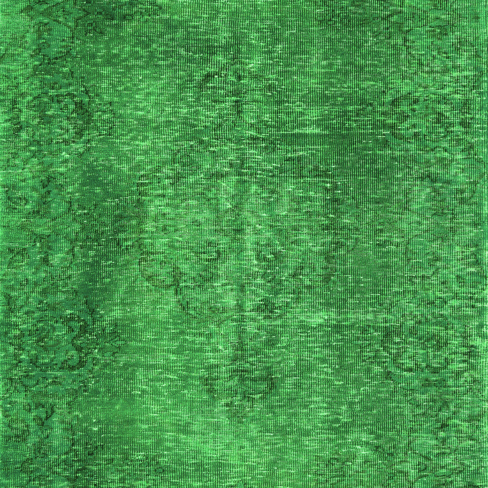 Serging Thickness of Machine Washable Persian Green Traditional Area Rugs, wshtr2469grn