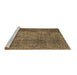 Sideview of Machine Washable Persian Brown Traditional Rug, wshtr2469brn