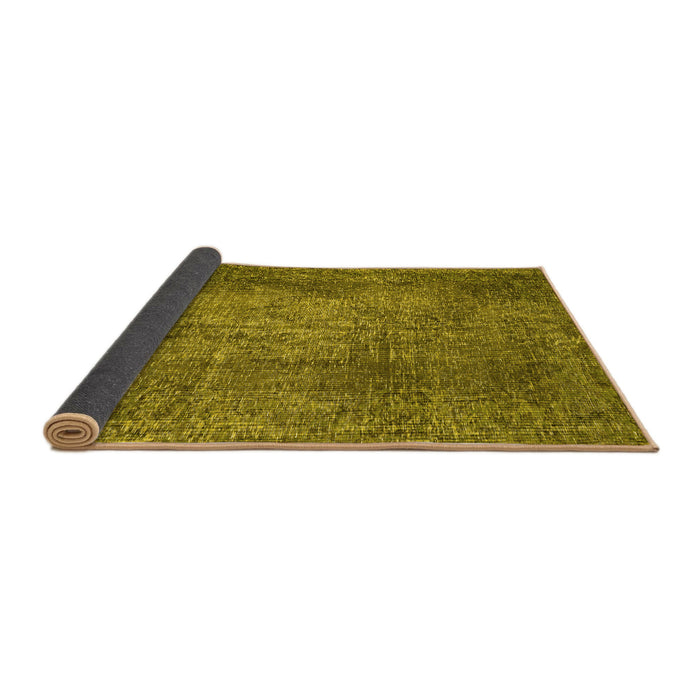 Sideview of Persian Yellow Traditional Rug, tr2469yw
