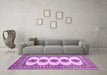 Machine Washable Persian Purple Traditional Area Rugs in a Living Room, wshtr246pur