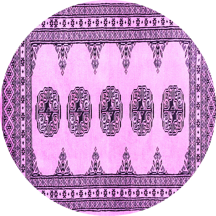 Round Persian Purple Traditional Rug, tr246pur