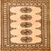 Round Machine Washable Persian Orange Traditional Area Rugs, wshtr246org