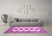 Machine Washable Persian Pink Traditional Rug in a Living Room, wshtr246pnk