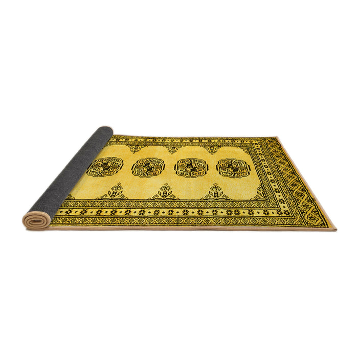 Sideview of Persian Yellow Traditional Rug, tr246yw