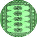 Round Persian Emerald Green Traditional Rug, tr246emgrn