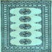 Square Machine Washable Persian Light Blue Traditional Rug, wshtr246lblu