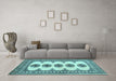 Machine Washable Persian Light Blue Traditional Rug in a Living Room, wshtr246lblu