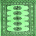 Square Machine Washable Persian Emerald Green Traditional Area Rugs, wshtr246emgrn