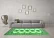 Machine Washable Persian Emerald Green Traditional Area Rugs in a Living Room,, wshtr246emgrn