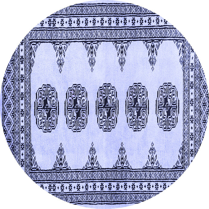 Round Persian Blue Traditional Rug, tr246blu