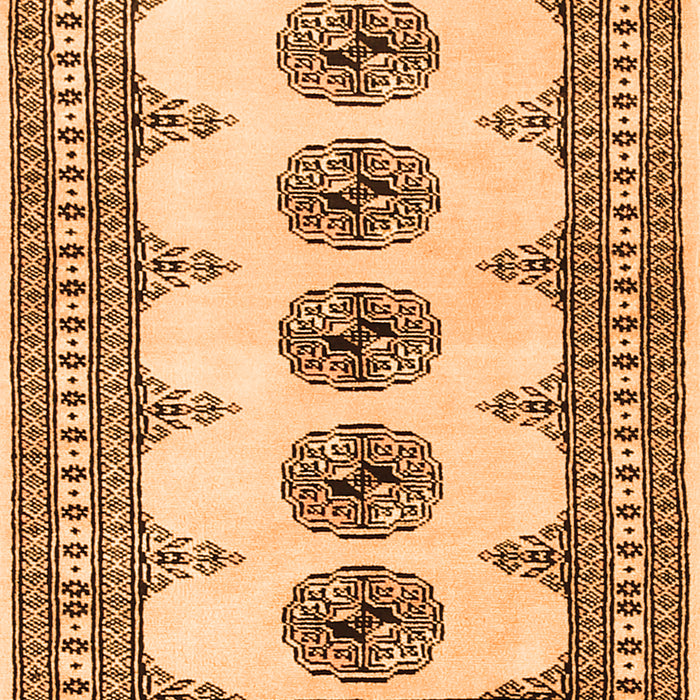 Serging Thickness of Machine Washable Persian Orange Traditional Area Rugs, wshtr246org