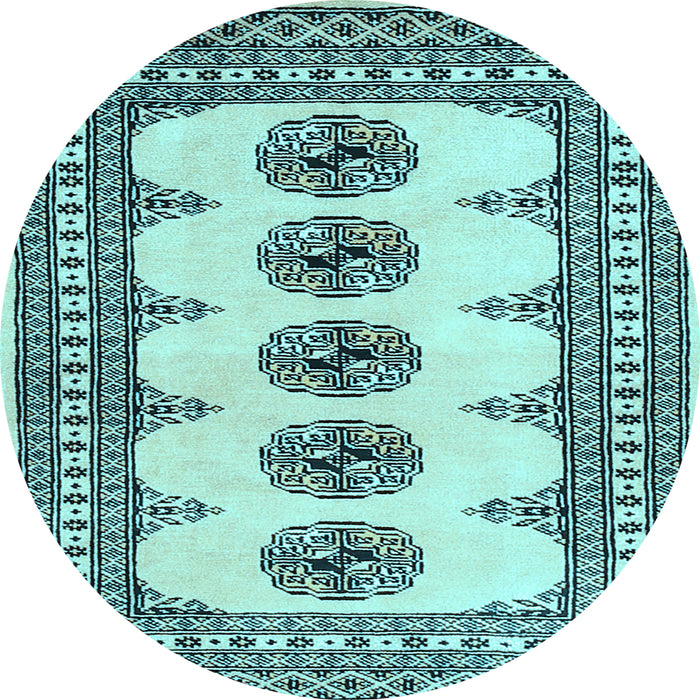 Round Persian Light Blue Traditional Rug, tr246lblu