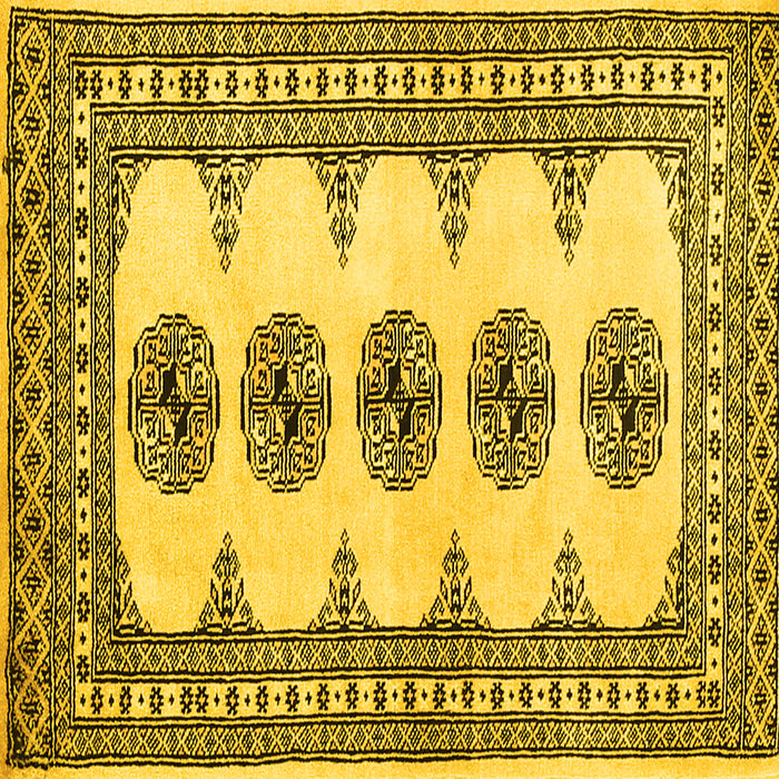 Square Persian Yellow Traditional Rug, tr246yw