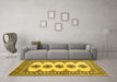 Machine Washable Persian Yellow Traditional Rug in a Living Room, wshtr246yw