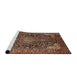 Sideview of Machine Washable Traditional Peru Brown Rug, wshtr247