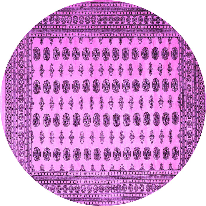 Round Persian Purple Traditional Rug, tr2470pur